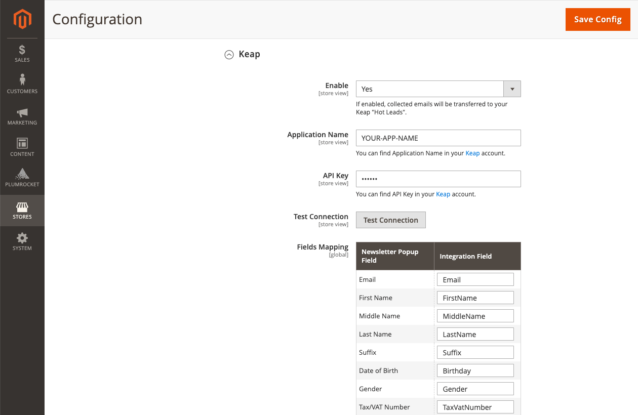 Keap (InfusionSoft) Magento