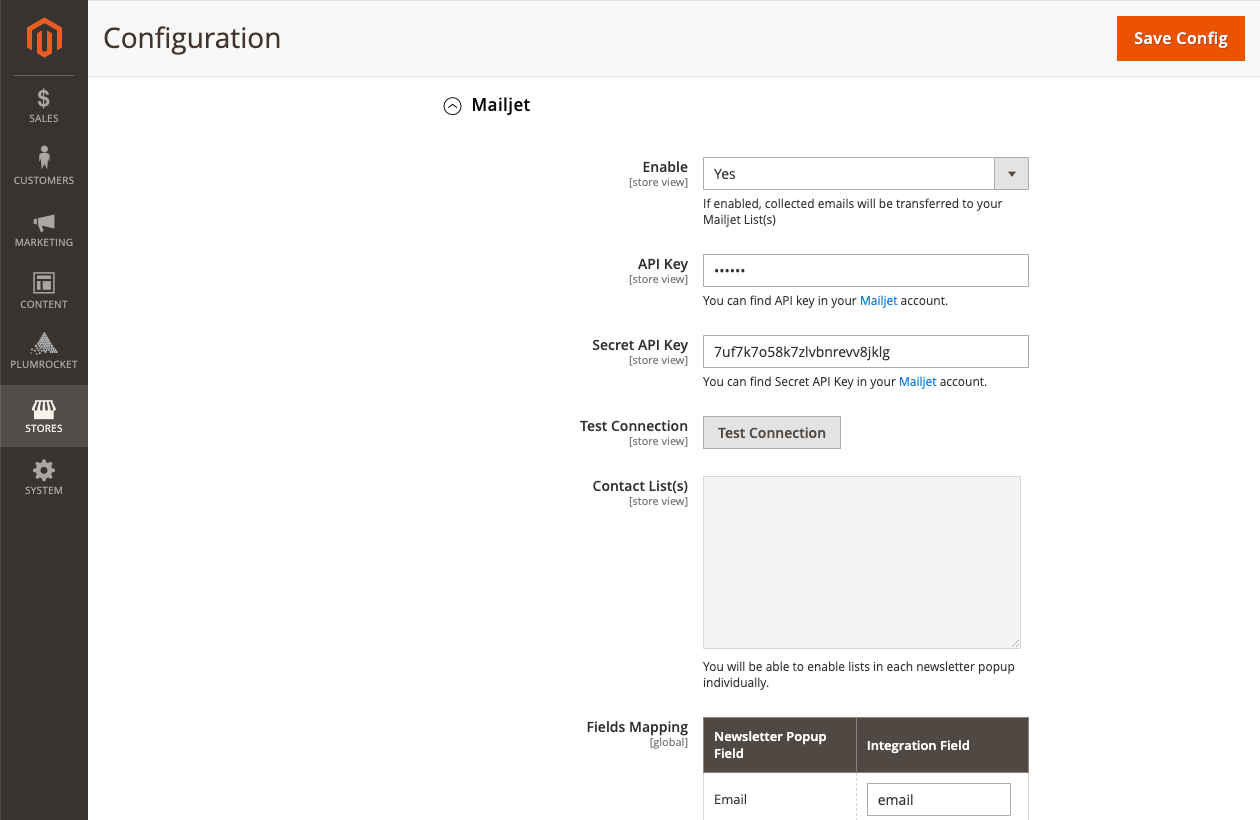 Mailjet Magento Integration
