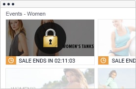 Create Private events for selected categories or products