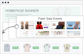 Use Event Widgets to display events anywhere at your store
