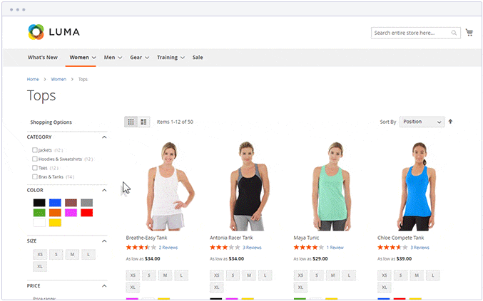 Magento 2 Layered Navigation - scrolling to top when filter is applied