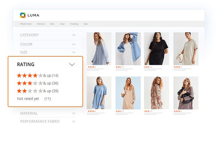 Magento 2 Product Filter by Rating