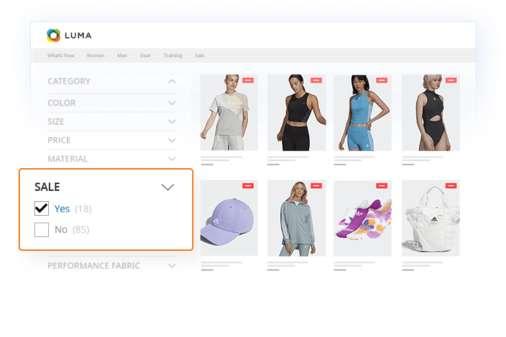 Magento 2 Product Filter by Sale category